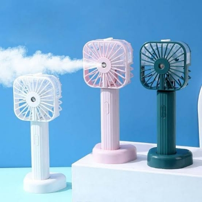 Picture of Realhomelove Portable Misting Fan, Handheld Personal Mist Fan, Battery Operated Rechargeable Mini Mister Fan with Water Spray, Small Cooling Hand Fan ...