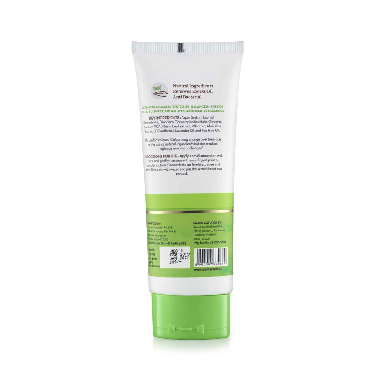 Picture of Mamaearth tea tree facewash for acne & pimples (100ml)