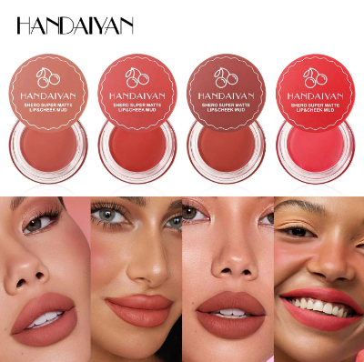 Picture of HANDAIYAN 4 Colors Long-lasting Waterproof Lip Mud Matte Mist Cheek Gel Delicate Soft Texture 2 In 1 Lip Makeup Cosmetics
