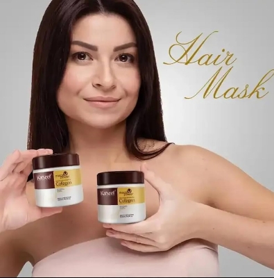 Picture of Karseell Karseell Collagen Hair Treatment Mask - Deep Repair Conditioning Argan Oil Collagen Hair Mask Essence For Dry Damaged & All Hair Types - 500ml