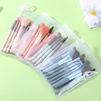 Picture of portable mini 8 pisce soft makeup brush set