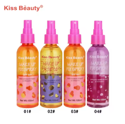 Picture of Kiss Beauty SPF 60+ Sunscreen Long Lasting Moisturizing Hydrating Makeup Fix Setting Spray - 150ml