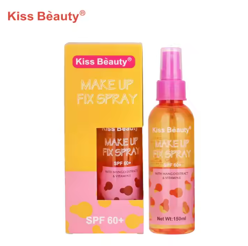 Picture of Kiss Beauty SPF 60+ Sunscreen Long Lasting Moisturizing Hydrating Makeup Fix Setting Spray - 150ml