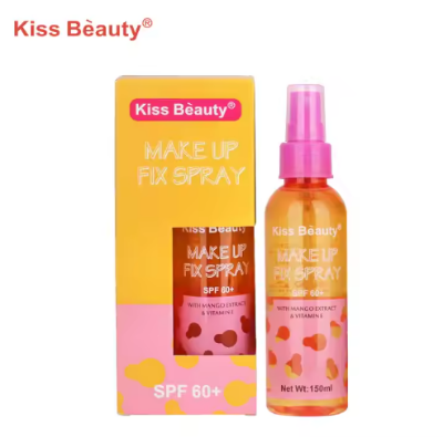 Picture of Kiss Beauty SPF 60+ Sunscreen Long Lasting Moisturizing Hydrating Makeup Fix Setting Spray - 150ml