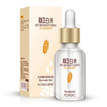 Picture of ROREC White Rice Serum Reduces Wrinkles and Lighten Dark Spots Pore Minimizer Anti- Aging Face Moisturizer Skin Lightening - 15ml