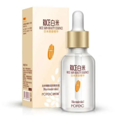 Picture of ROREC White Rice Serum Reduces Wrinkles and Lighten Dark Spots Pore Minimizer Anti- Aging Face Moisturizer Skin Lightening - 15ml