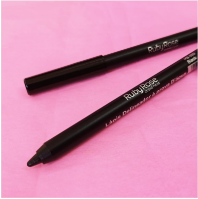 Picture of Ruby Rose Waterproof Pencil Kajal Khol Eye Liner Long-lasting Makeup for All Gender Black Brown 9 X 1.5 Cm