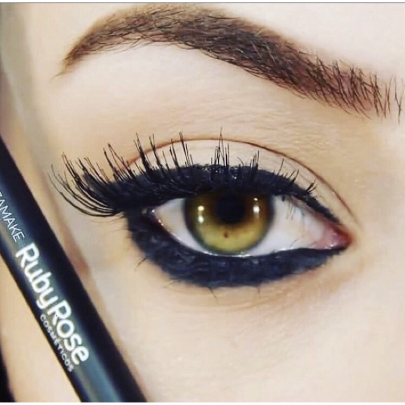 Picture of Ruby Rose Waterproof Pencil Kajal Khol Eye Liner Long-lasting Makeup for All Gender Black Brown 9 X 1.5 Cm