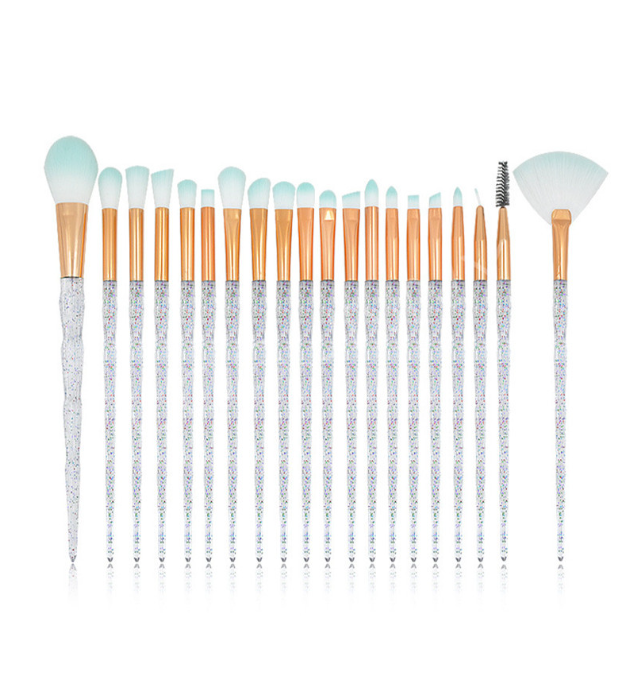 Picture of 20 Diamond Handle Spiral Handle Eye Makeup Brush Professional Eye Shadow Brush suit Makeup Brush Tools Full Set Brush