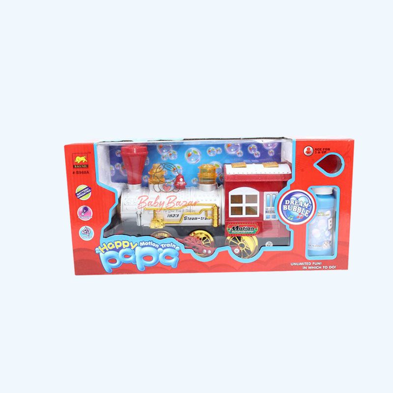 Picture of Happy Papa Motion Train Bubble Dispenser Train, Multi Function, Light, Sound and Movement Sensor Wheels . Kids Train toy Big Size.