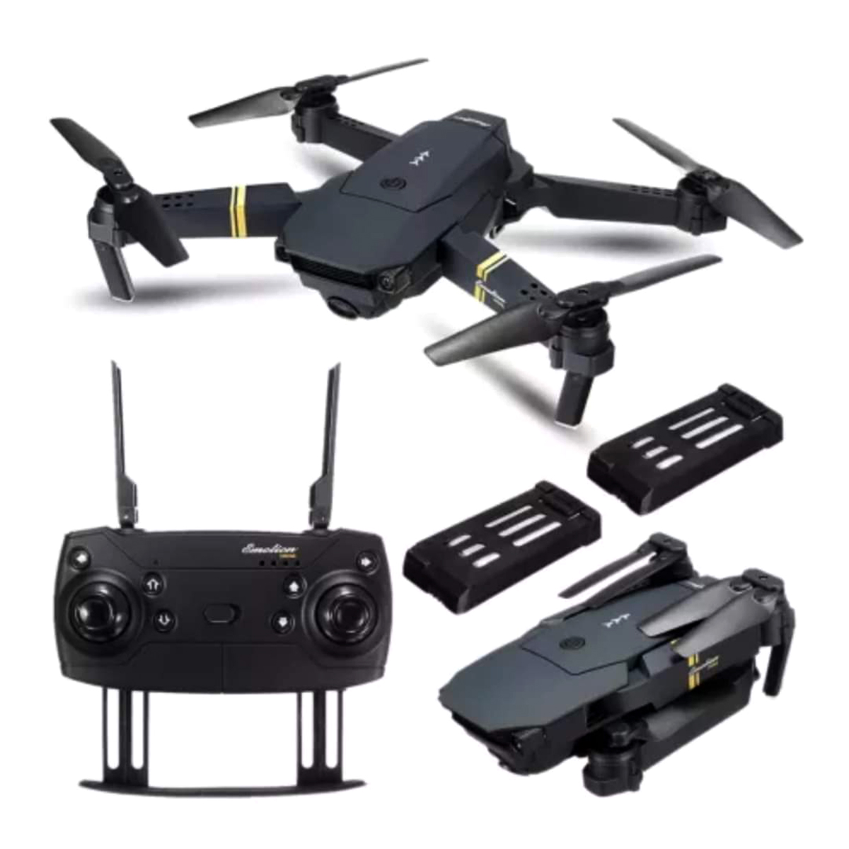 Picture of DJ1 Dual Camera HD Wide-Angle Drone With Double Battery, Wifi Cam apps Operator With 4 Channel Ascend, Descend, Forward  and Backward