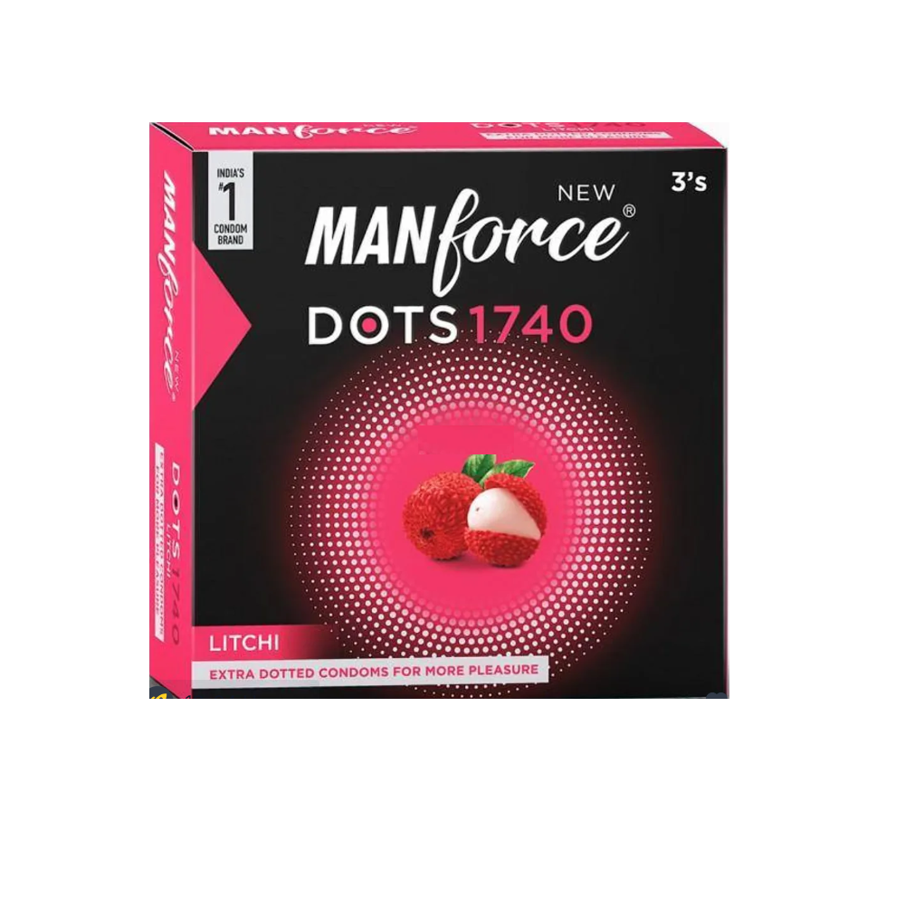 Picture of Manforce Litchi 1740 Extra Dotted Condom - 3Pcs Pack (India)