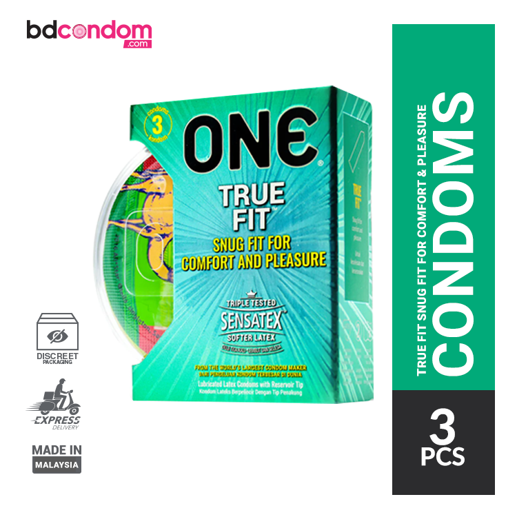 Picture of One TRUE FIT Snug Fit for Comfort and Pleasure 49mm Condom - 3pcs Jar(Malaysia)