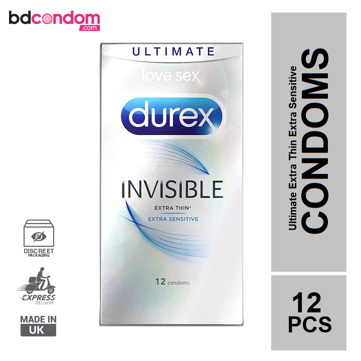 Picture of Durex Invisible Ultimate Extra Thin Extra Sensitive Condom - 12Pcs Pack(UK)