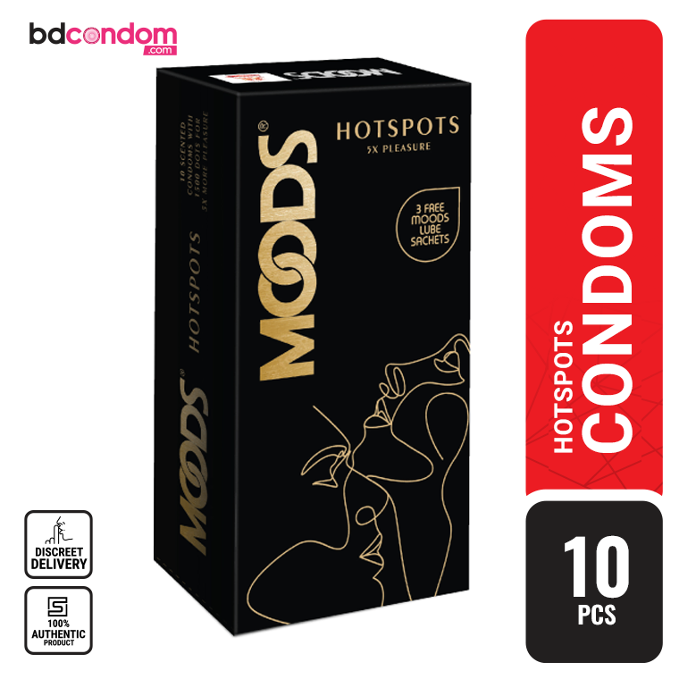 Picture of Moods Hotspots Scented with 1500 Dots Condom - 10's Pack(India)