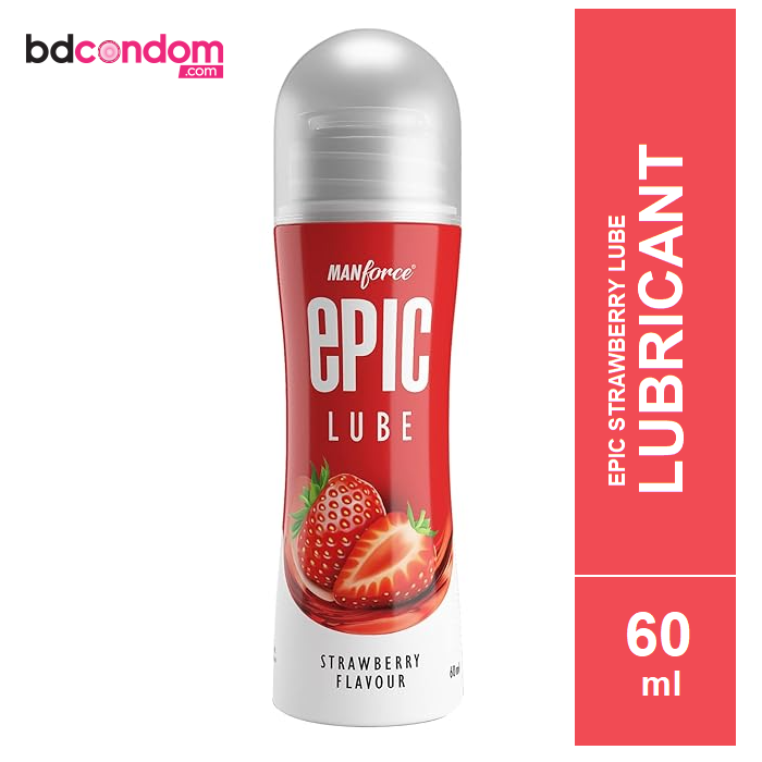Picture of Manforce Epic Lube Strawberry Flavored Lubricant Gel - 60ml(Made in India)