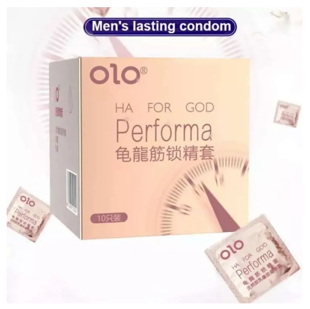 Picture of Olo Ha For God Performa Long Lasting Condom(Pink) - 10Pcs Pack