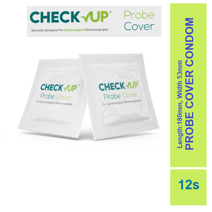 Picture of Check Up Ultrasound Transducer Probe Cover (LATEX) Condom - 12Pcs