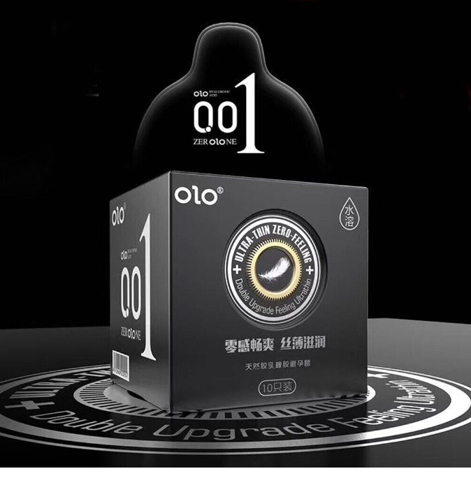 Picture of Olo Ultra Thin Zero Felling 001 Condom For Long Lasting Hyaluronic Acid Condom - 10Pcs