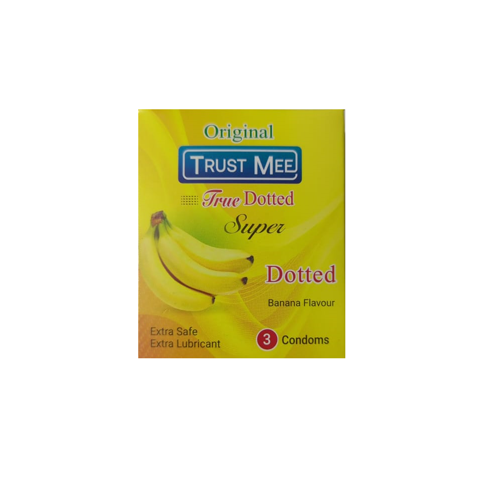 Picture of Trust Mee True Dotted Banana Flavoured Condom - 3Pcs Pack