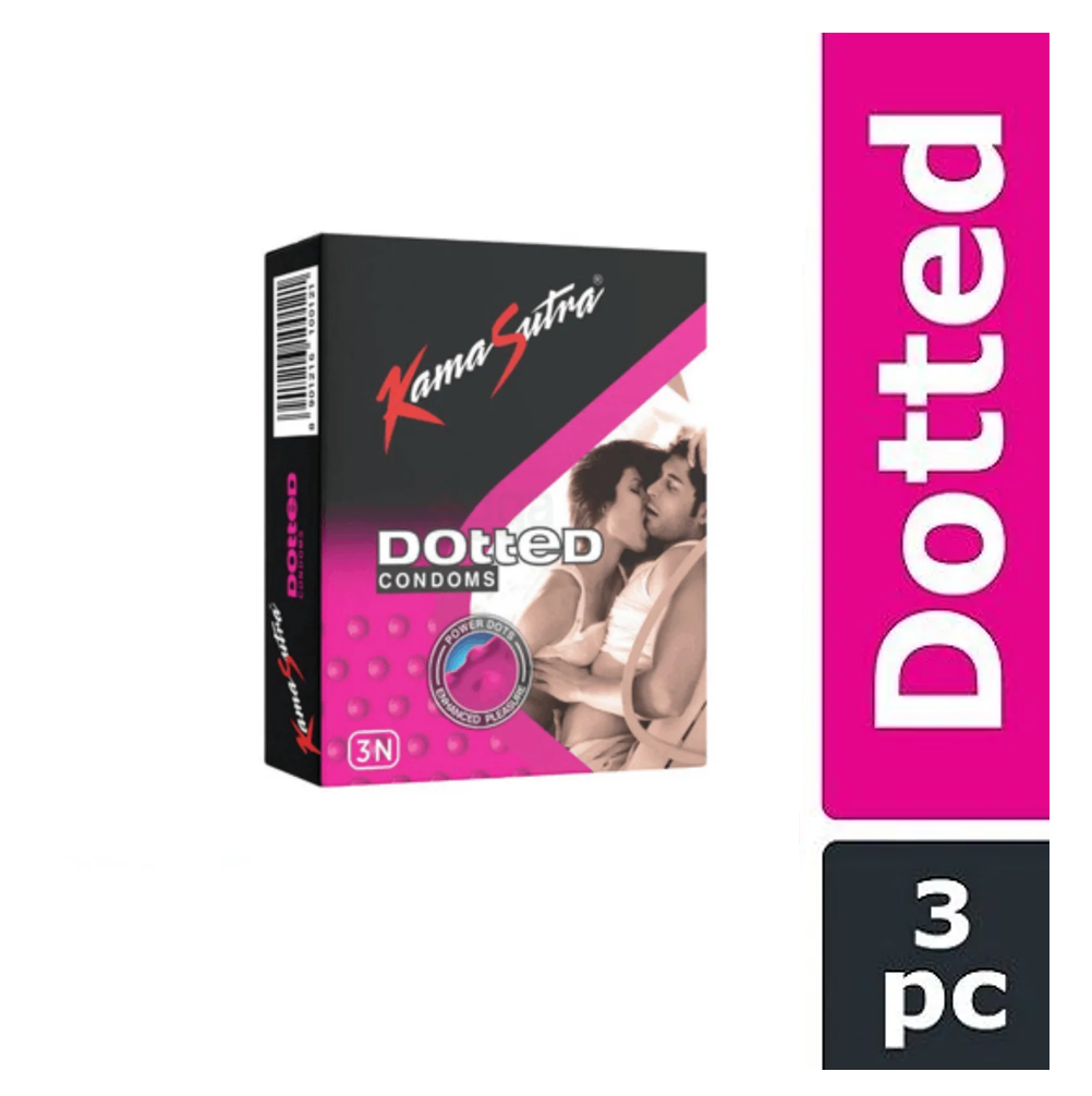 Picture of KamaSutra Dotted Power Dots Enhanced Pleasure Condom -3pcs Pack(Made In India)