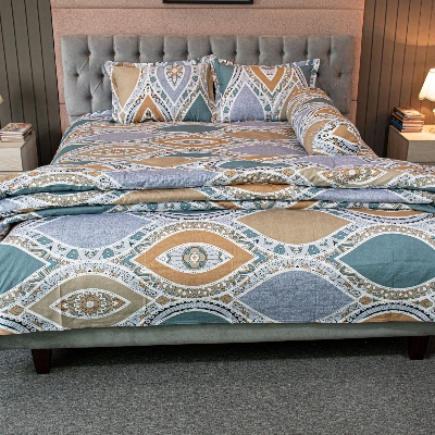Olive Print Comforter Bedding Set (5Pcs)