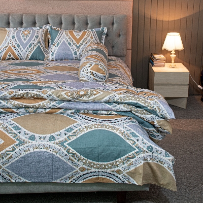 Olive Print Comforter Bedding Set (5Pcs)
