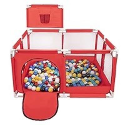 Buy new-cozykids-basket-design-baby-large-safety-fence-ball-pit-rectangle-foldable-plastic-indoor-playpen-for-kids-with-50-pcs-ball at Best Price In Bangladesh