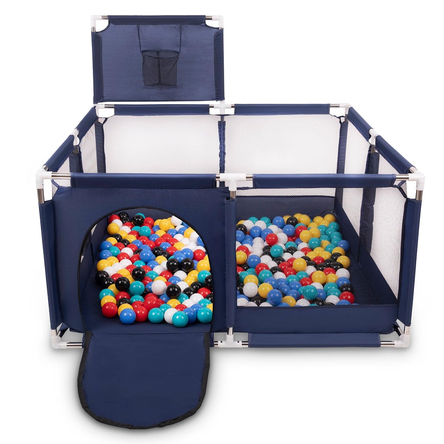 Buy new-cozykids-basket-design-baby-large-safety-fence-ball-pit-rectangle-foldable-plastic-indoor-playpen-for-kids-with-50-pcs-ball at Best Price In Bangladesh