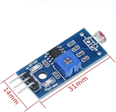 Picture of LDR Photosensitive Sensor Module Light Dependent Resistor Sensor Module Digital Light Detection LM393 3 pins for Arduino