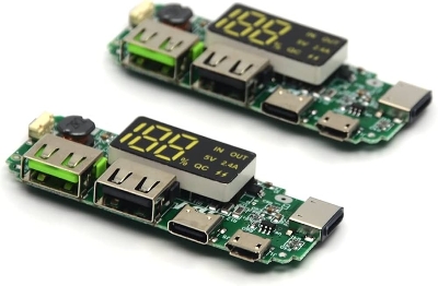 Picture of Dual USB 5V 2.4A Mobile Power Bank Module 186 50 Lithium Battery Charger Board with Overcharge Overdischarge Short Circuit Protection DIY USB Power Bank Board