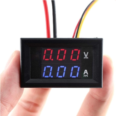 Picture of DC 0-100V 10A Digital Voltmeter Ammeter Led Display Voltage Detector Amp Meter Panel Red Blue LED