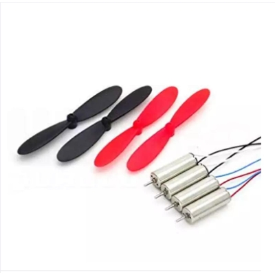 Picture of 4 Mini Colaless Motors With Propeller Blades For Rc Aircraft Helicopter - Enhance Rc Projects 4 Mini Colaless Motors Featuring Propeller Blades