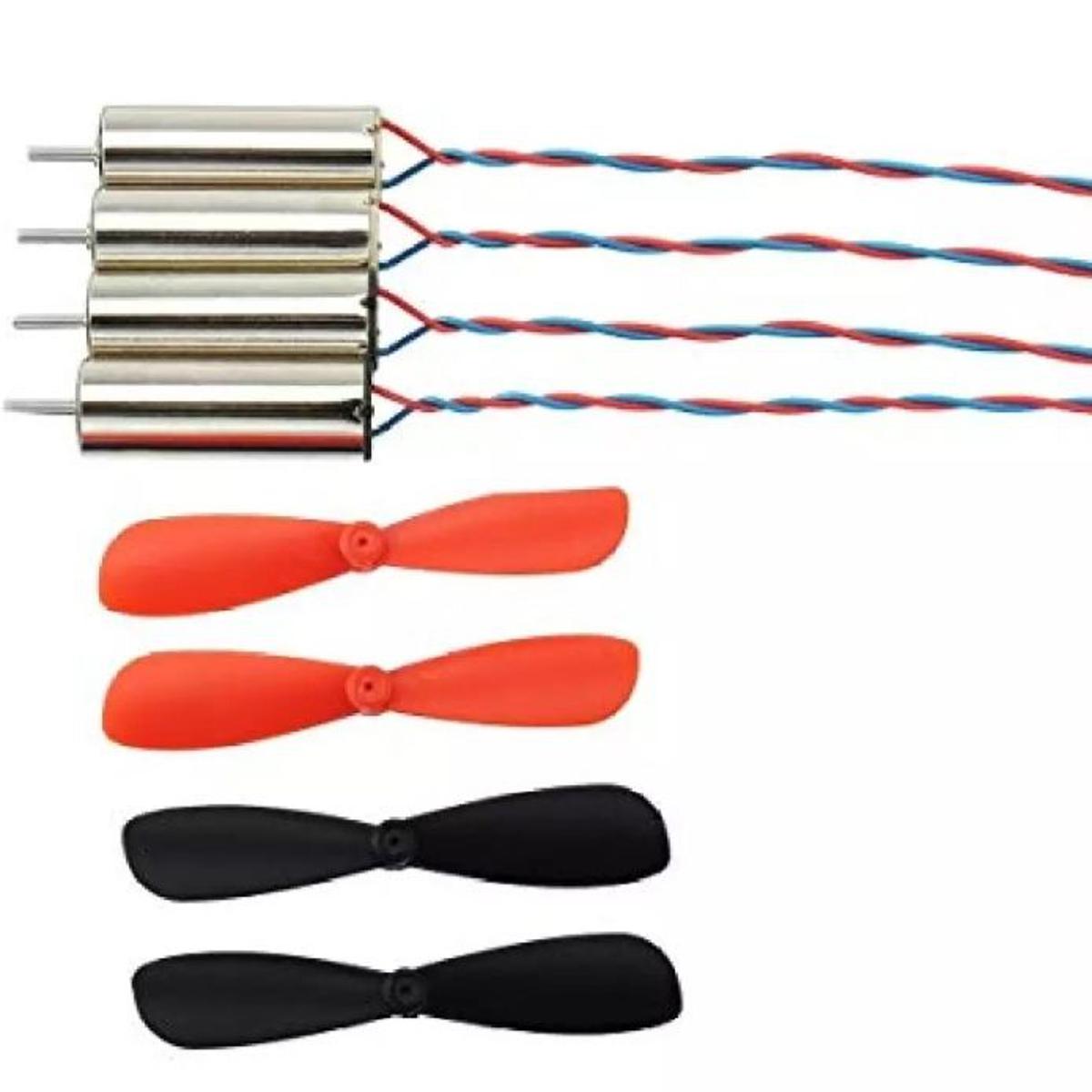 Picture of 4 Mini Colaless Motors With Propeller Blades For Rc Aircraft Helicopter - Enhance Rc Projects 4 Mini Colaless Motors Featuring Propeller Blades