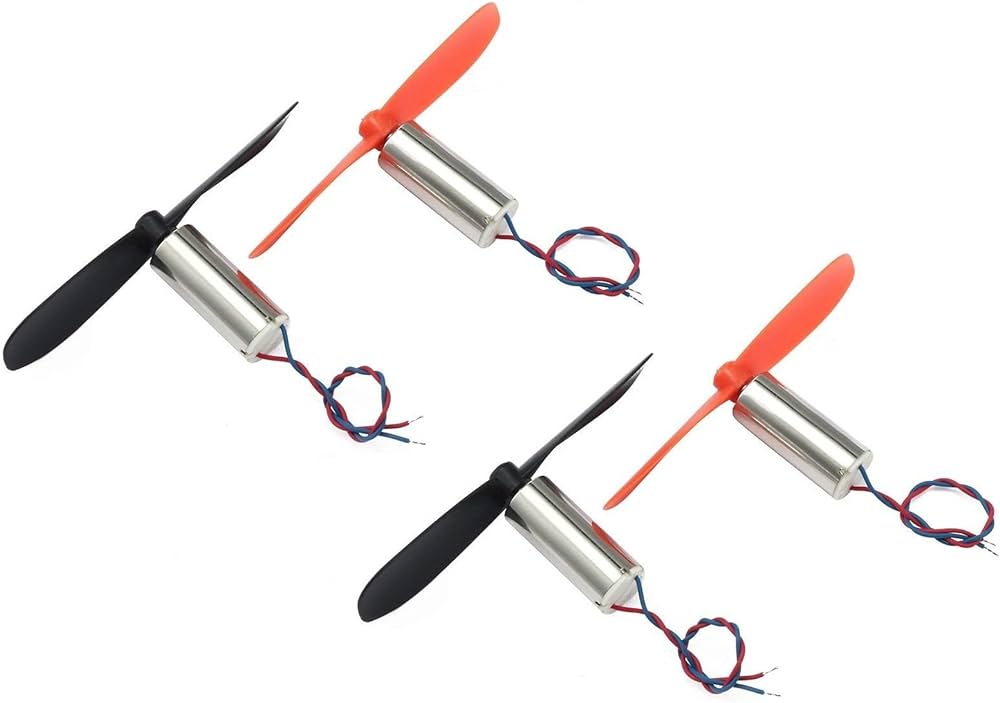 Picture of 4 Mini Colaless Motors With Propeller Blades For Rc Aircraft Helicopter - Enhance Rc Projects 4 Mini Colaless Motors Featuring Propeller Blades