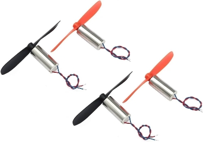 Picture of 4 Mini Colaless Motors With Propeller Blades For Rc Aircraft Helicopter - Enhance Rc Projects 4 Mini Colaless Motors Featuring Propeller Blades