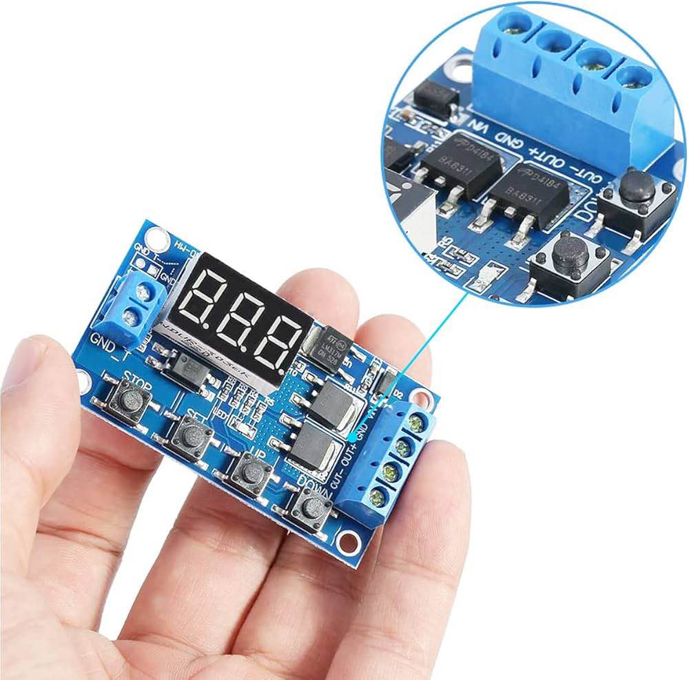 Picture of 1 Channel 5V Relay Module Time Delay Relay Module Trigger OFF/ON Switch Timing Cycle 999 minutes