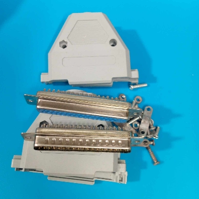 Picture of DB37 MALE & FEMALE 2 Rows 37 Pin VGA Plug Connector With Plastic Shell