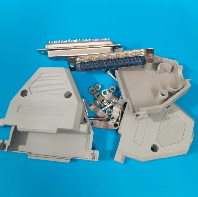 Picture of DB37 MALE & FEMALE 2 Rows 37 Pin VGA Plug Connector With Plastic Shell