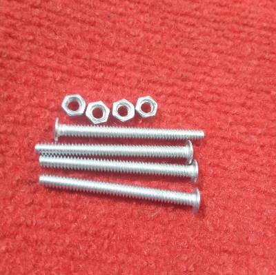 Picture of 4Pcs – Stainless Steel 50x4mm 2″ Inch SS Coating Chipboard Screws Phil-lips Flat Head Self Tapping Cross Hardware Electronic Transformer Screws Tools With Bolt