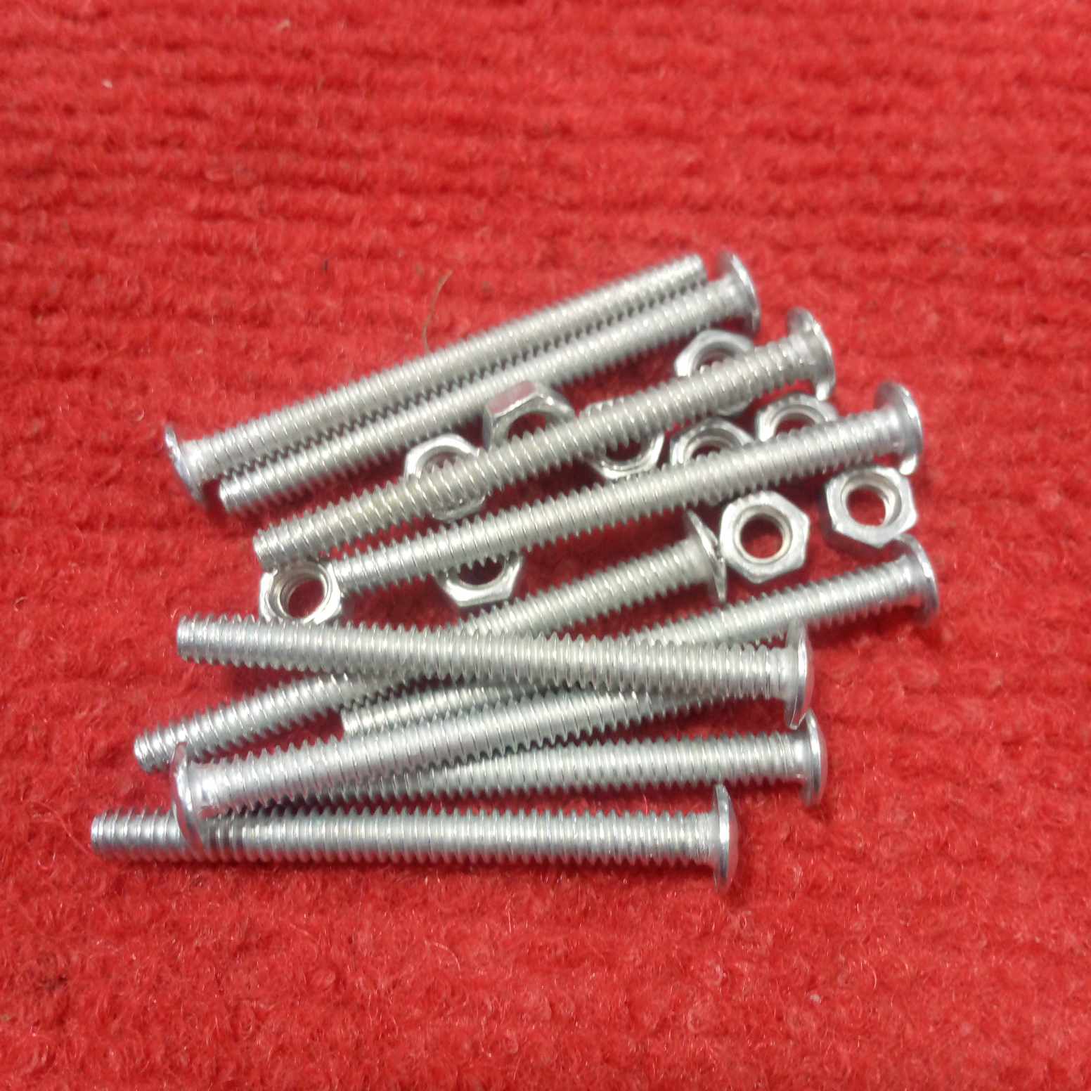 Picture of 4Pcs – Stainless Steel 50x4mm 2″ Inch SS Coating Chipboard Screws Phil-lips Flat Head Self Tapping Cross Hardware Electronic Transformer Screws Tools With Bolt