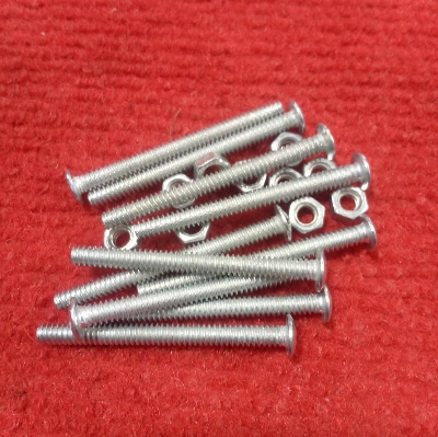 Picture of 4Pcs – Stainless Steel 50x4mm 2″ Inch SS Coating Chipboard Screws Phil-lips Flat Head Self Tapping Cross Hardware Electronic Transformer Screws Tools With Bolt