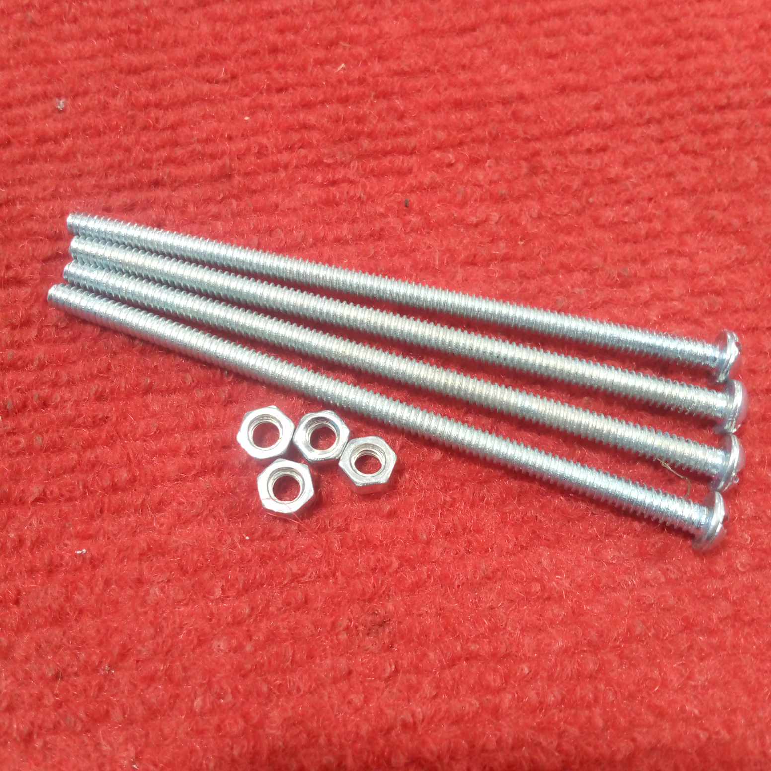Picture of 4Pcs – Stainless Steel 100x4mm 4″ Inch SS Coating Chipboard Screws Phil-lips Flat Head Self Tapping Cross Hardware Electronic Transformer Screws Tools With Bolt