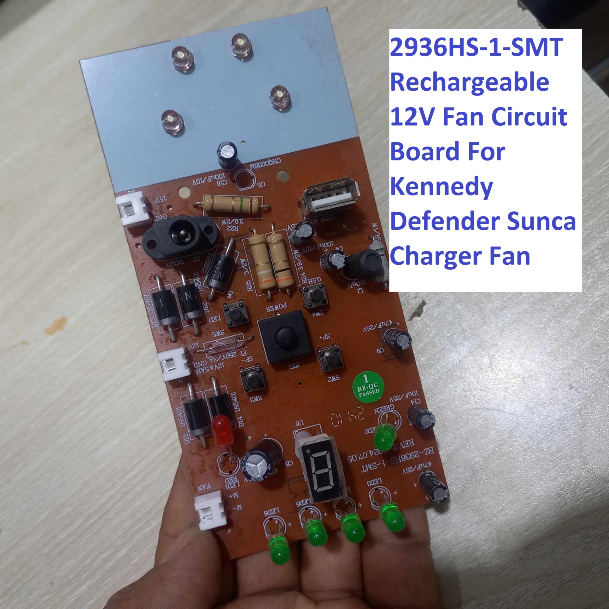 Picture of 2936HS-1-SMT 12V Battery Over Voltage Discharge Protecto Rechargeable Fan Circuit Board For Kennedy Defender Sunca Charger Fan