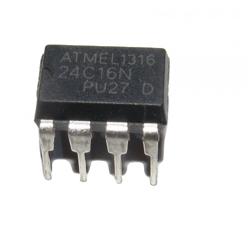 Picture of 5Pcs -DIP 24C16P 24C16 Serial CMOS EEPROM 16K Bit 2Kx8 Serial CMOS EEPROM Memory IC DIP-8 Package I2C Bus IC