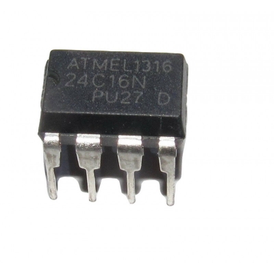 Picture of 5Pcs -DIP 24C16P 24C16 Serial CMOS EEPROM 16K Bit 2Kx8 Serial CMOS EEPROM Memory IC DIP-8 Package I2C Bus IC