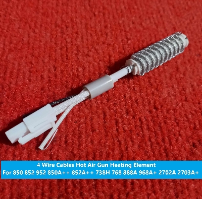 Picture of 850 852 952 Ceramic Heating Element Heater Coil 4 Wire Cables Hot Air Gun Heating Element For 850A++ 852A++ 738H 768 888A 968A+ 2702A 2703A+ Air Gun SMD Re130work Soldering Station