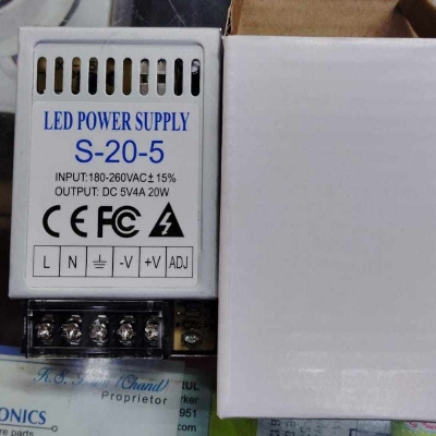 Picture of 5V 4Amp SMPS AC 220V To DC 5V 4A 20W Switching Mode LED Power Supply Adapters Charger SMPS For Industrial Electronic Project 3D Printers CNC Machine