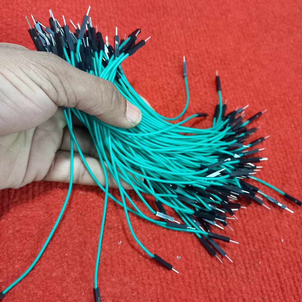 Picture of 10Pcs - Silicone Jumper Wires Male To Male Ribbon Set Connecting Wire 17.5cm Breadboard Friendly Arduino Raspberry PI Electronics Projects Prototyping DIY