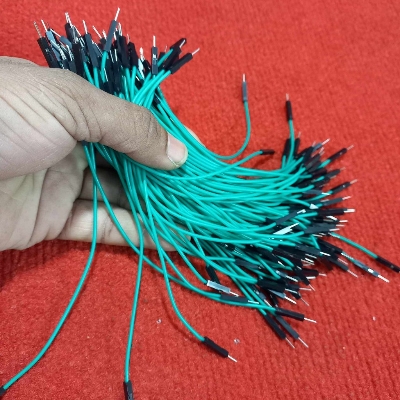 Picture of 10Pcs - Silicone Jumper Wires Male To Male Ribbon Set Connecting Wire 17.5cm Breadboard Friendly Arduino Raspberry PI Electronics Projects Prototyping DIY